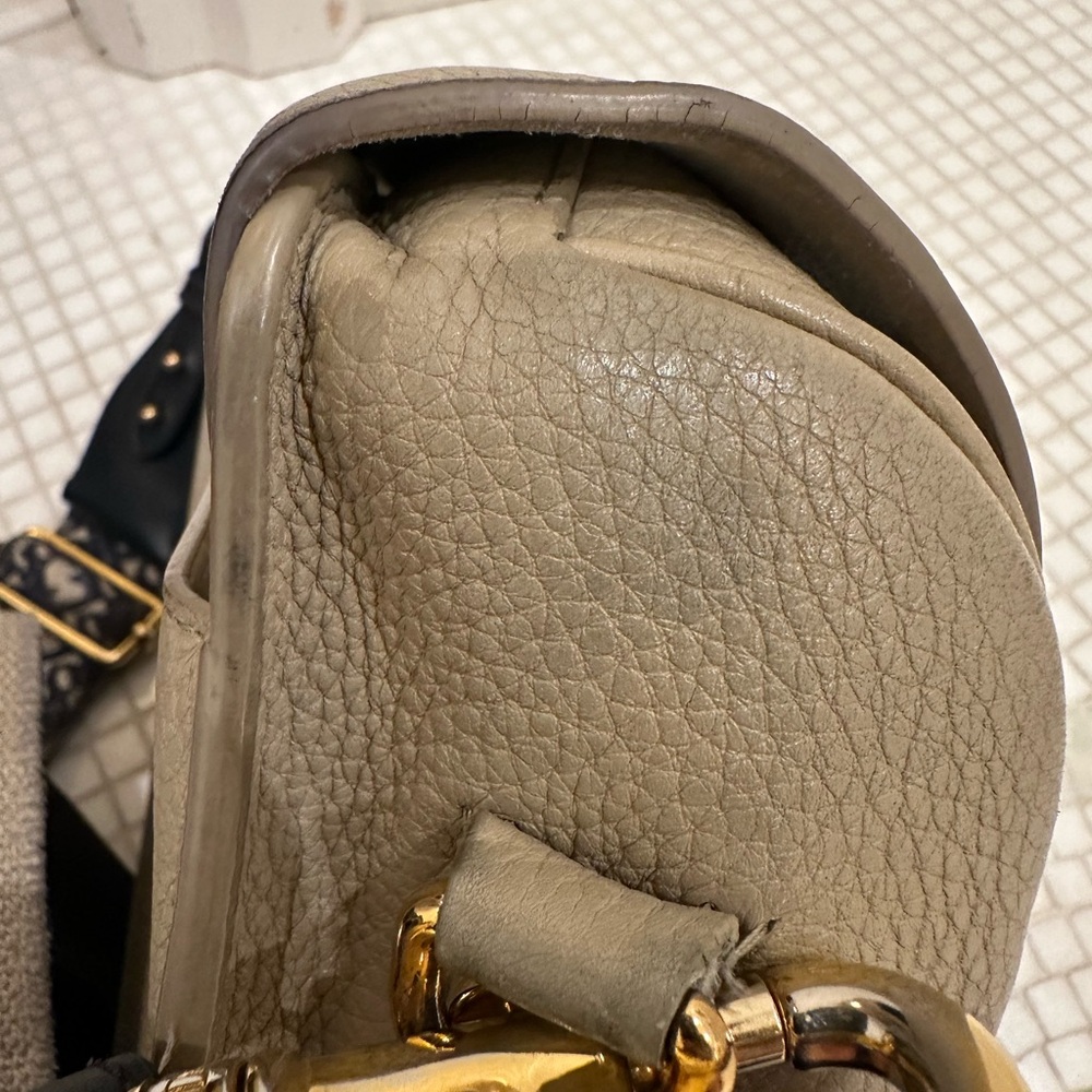 Dior Taupe Leather Crossbody Bag - Picture 9 of 16